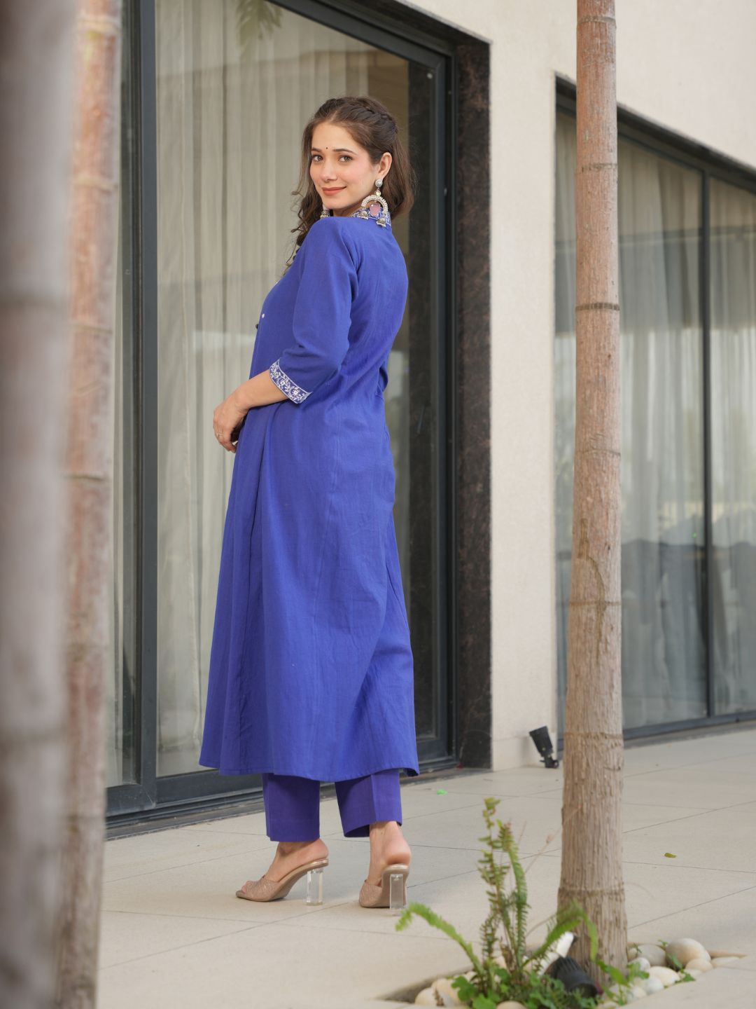 Azure Elegance Anarkali Kurta Set