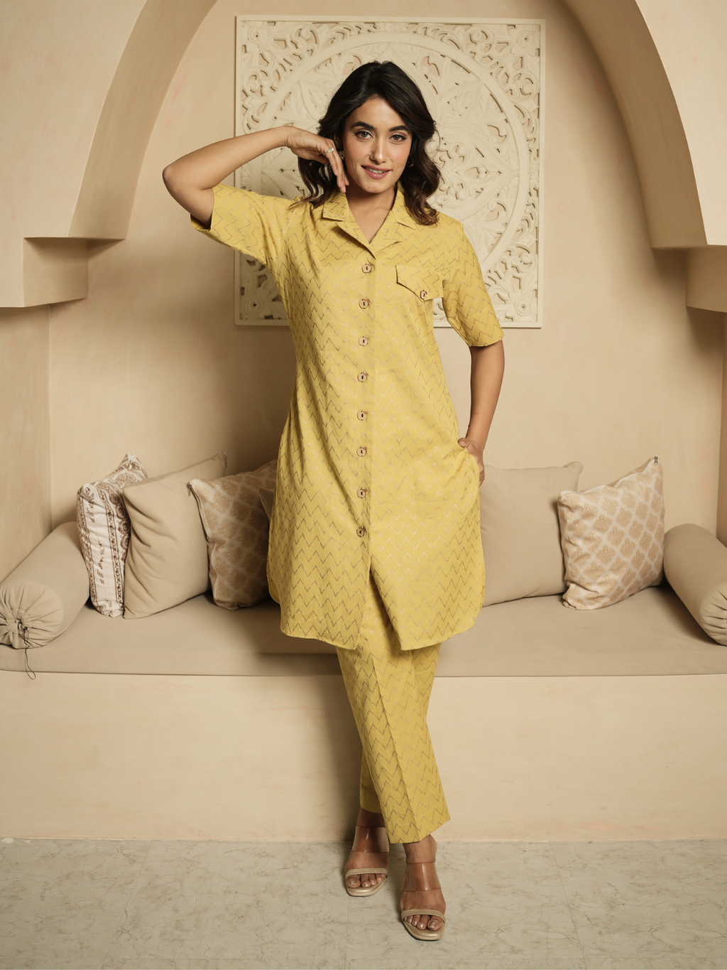 Lemon Ikat Co-ord Set
