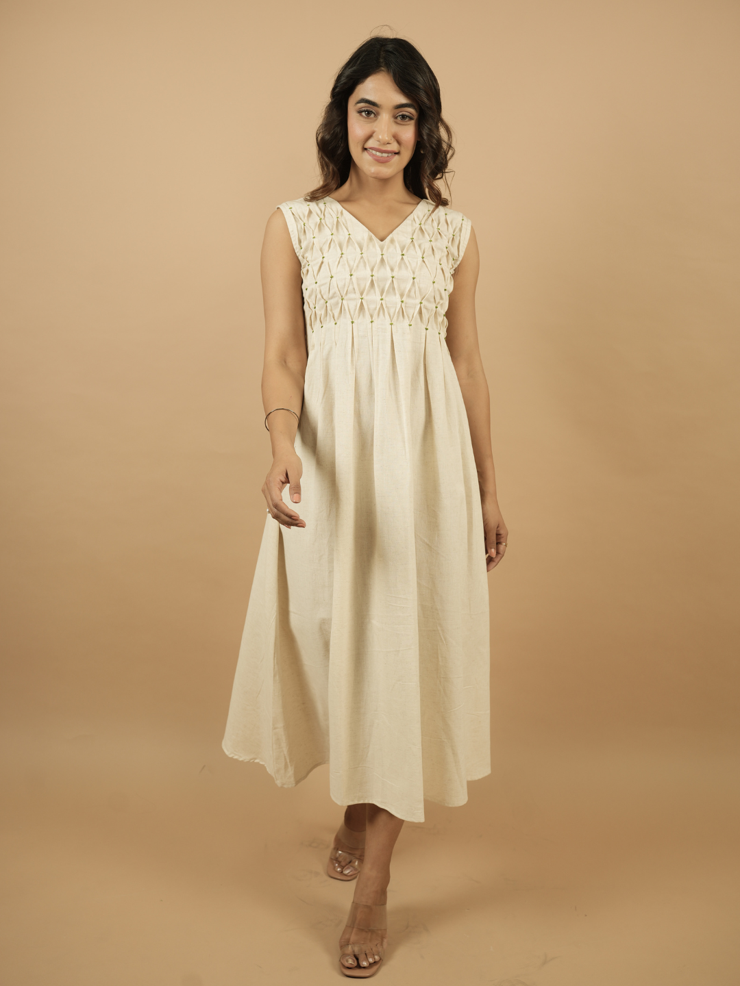 Coral Stripes Shrug Dress