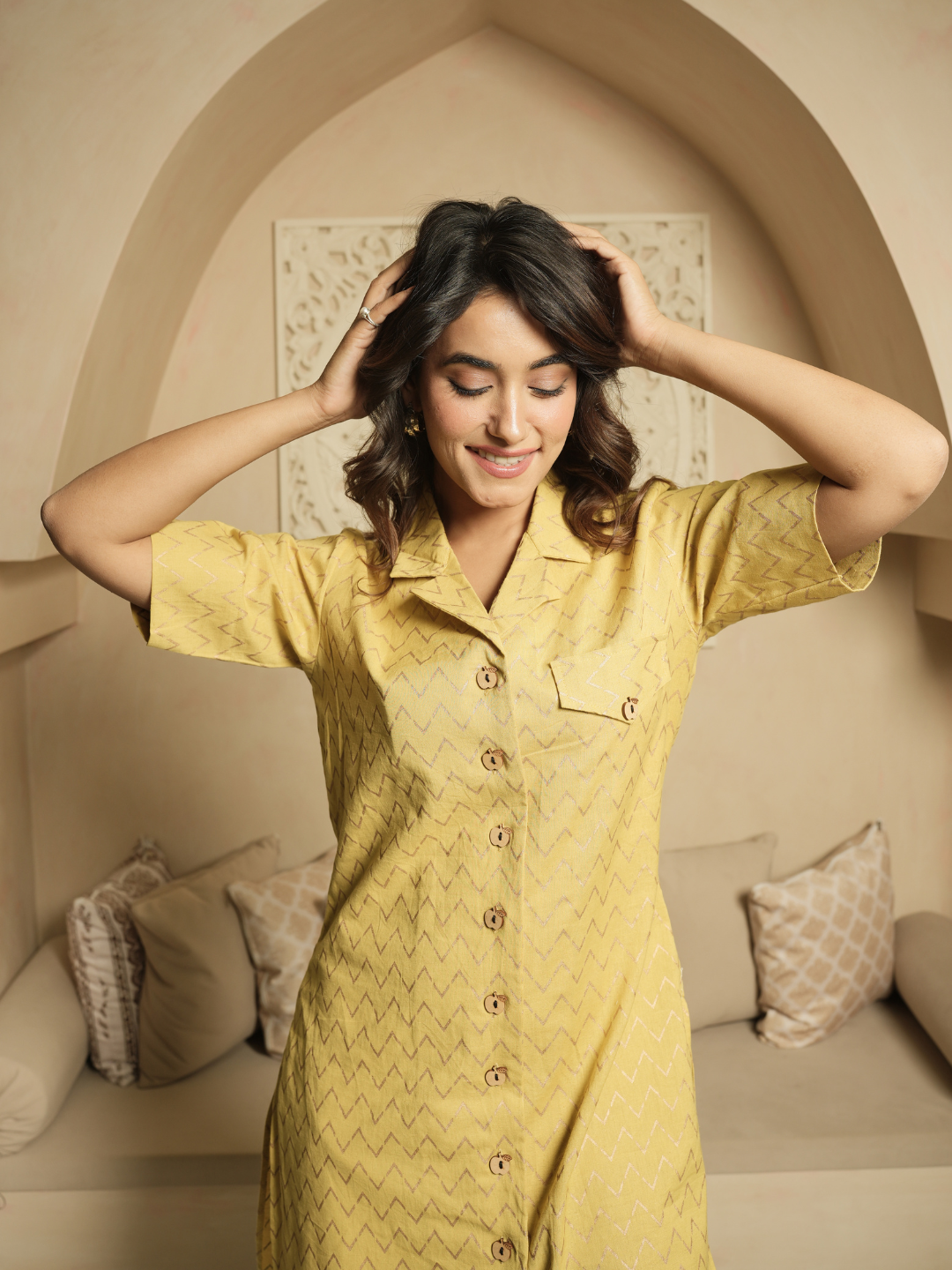 Lemon Ikat Co-ord Set